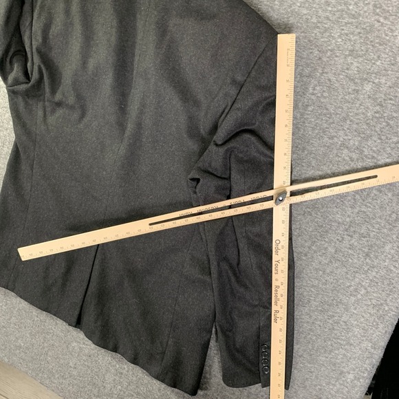 Neiman Marcus Cashmere Blazer Jacket Men 46L Gray Soft Sport Coat - Picture 12 of 15